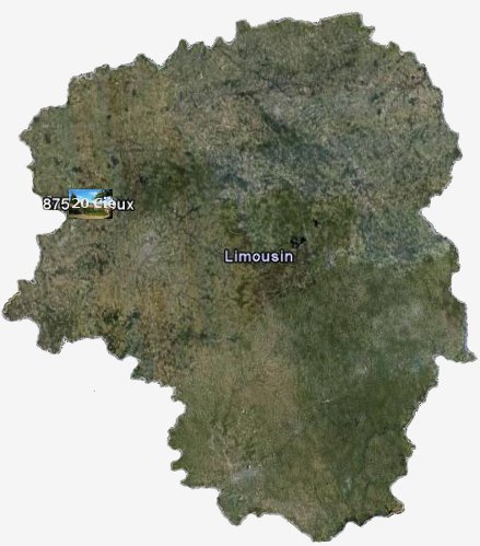Position de Cieux dans La région Limousin